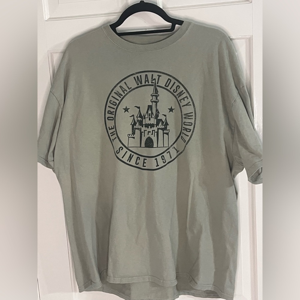 Disney Authentic Gray Cotton Tee XXL